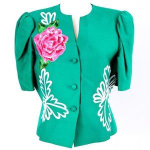 *sold* Anne Crimmins for Umi Silk Jacket Vintage 80s Mint Condition